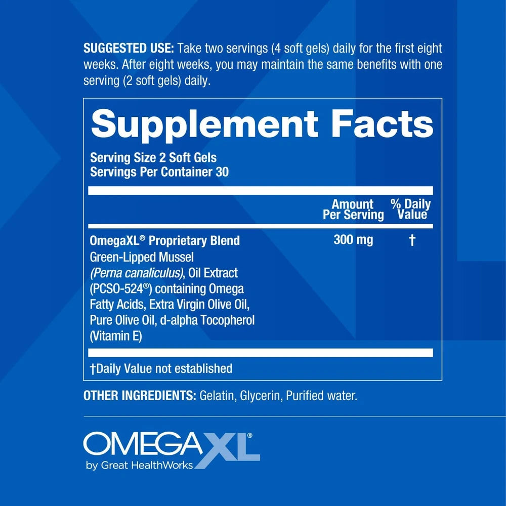 OmegaXL Joint Support Supplement for Mobility